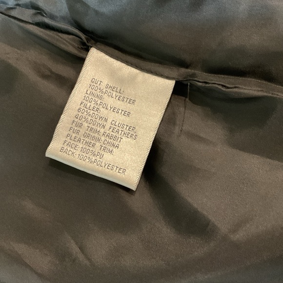 Larry Levine Down Womens Black Long Sleeve Winter Coat Size Large - Picture 8 of 16